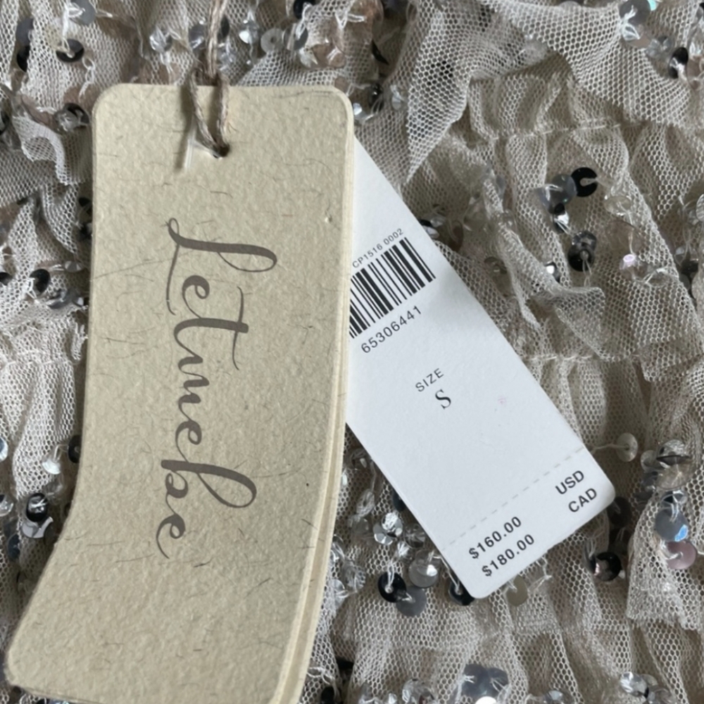 Let Me Be Sequin Tulle Ruffle Blouse - Anthropologie - Picture 6 of 9